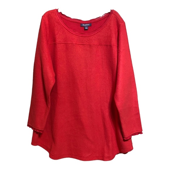 Roaman’s Soft Cozy Holiday Tunic Top L 18-20 - Picture 1 of 4